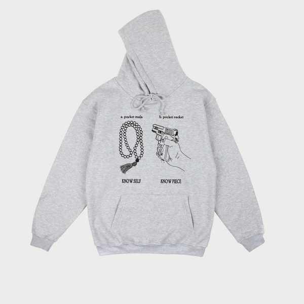 KNOW SELF KNOW PIECE - HOODY - GREY